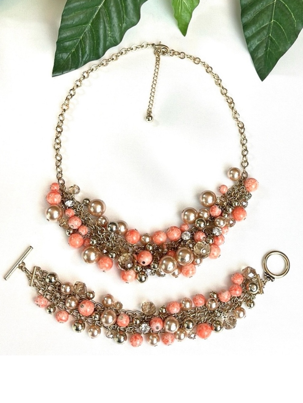 THE LIMITED ORANGE NECKLACE & BRACELET SET
